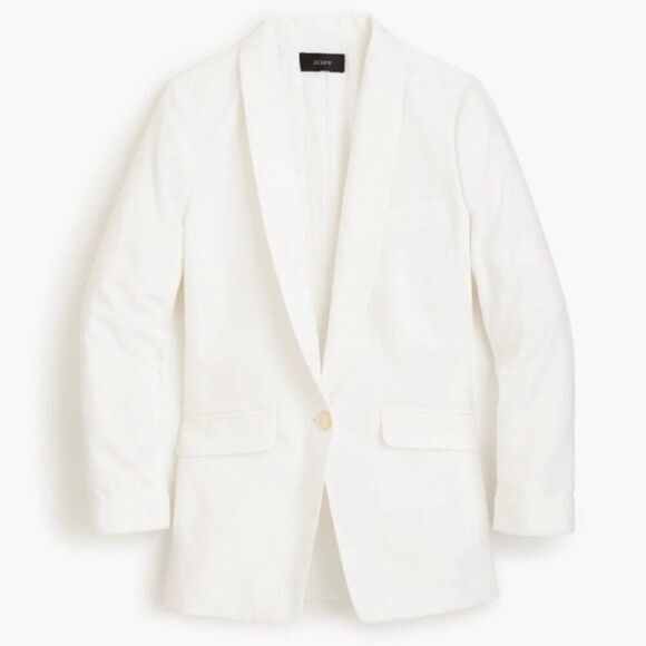 J. Crew‎ TALL Linen Blend Blazer Timeless Luxury Refined Minimalism - Picture 1 of 4
